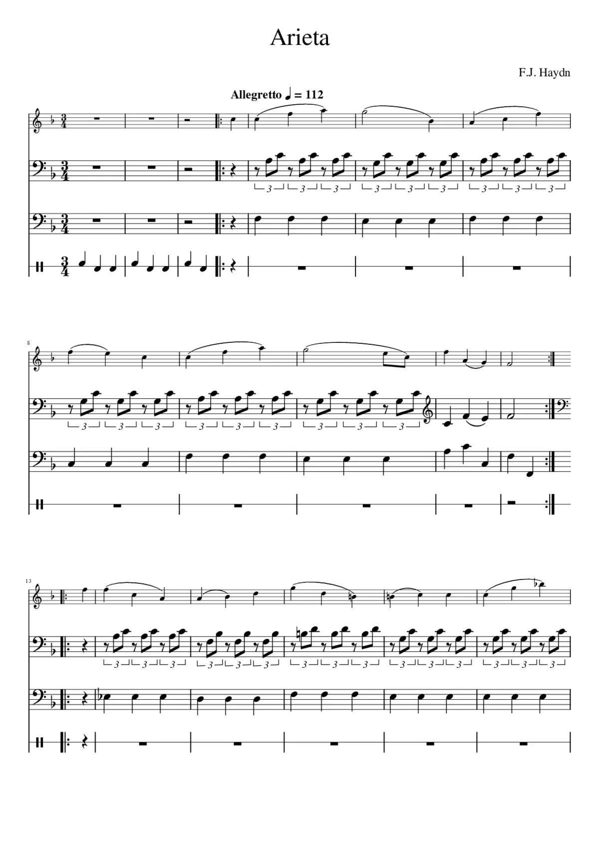 Arieta (with intro) - Page 1