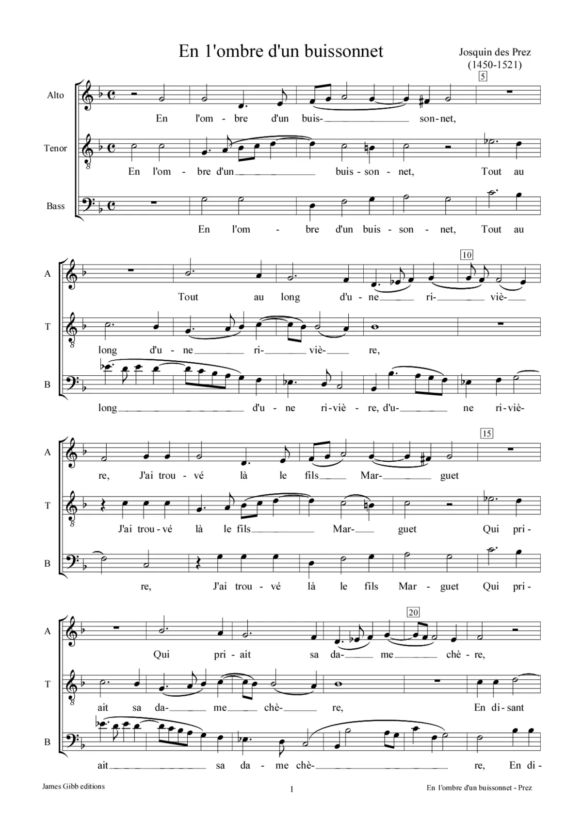 En l'ombre d'un buissonnet - Page 1