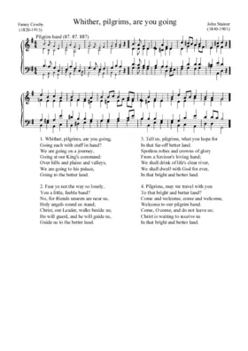 Whither, pilgrims, are you going