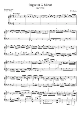 Fugue in G minor BWV 578
