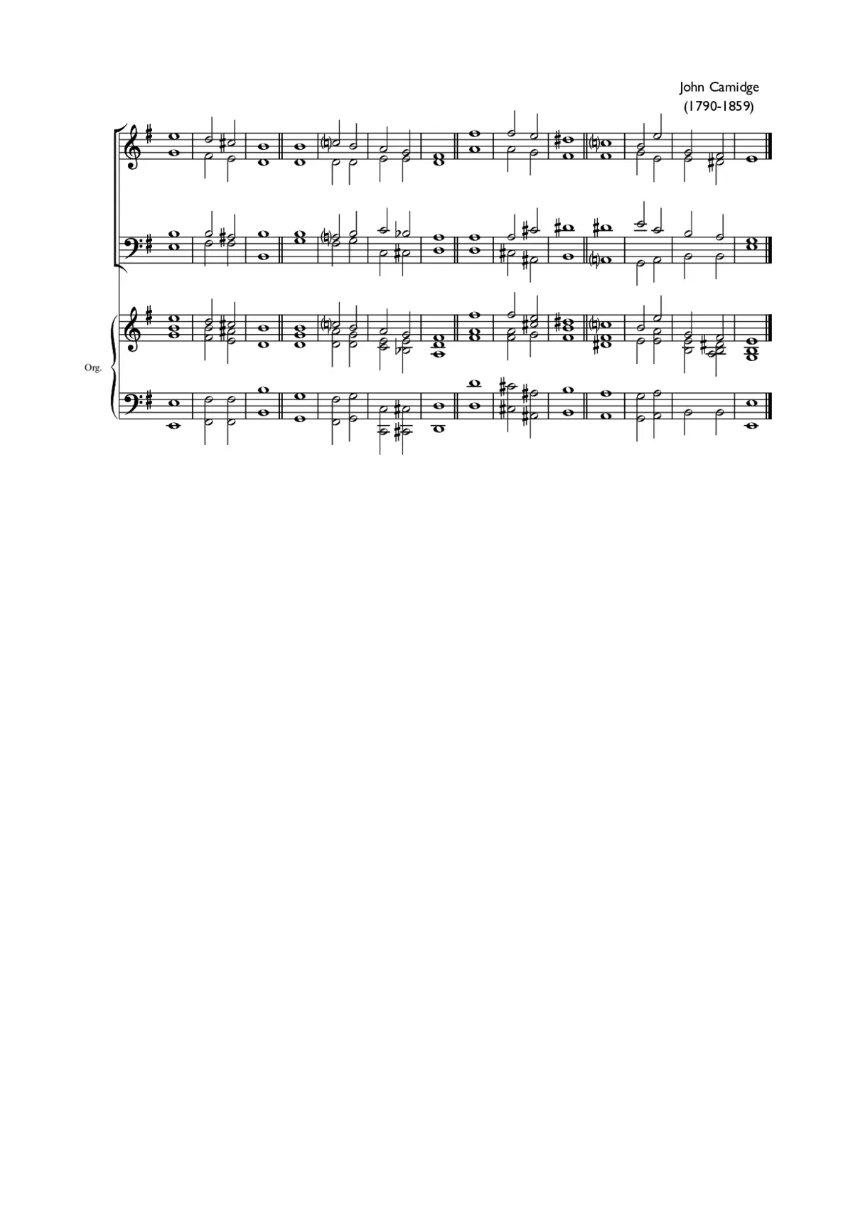 Double chant in E minor - Page 1