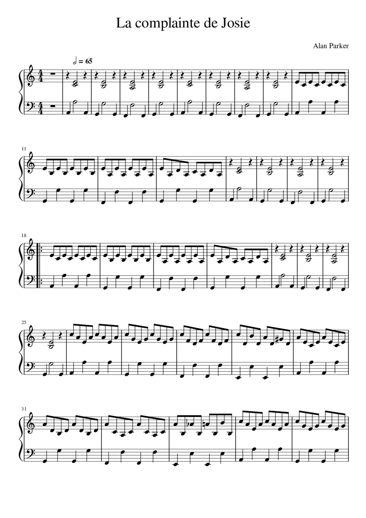 la complainte de Josie - Page 1