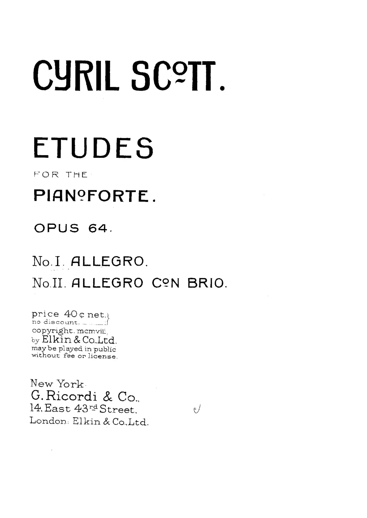 2 Etudes - Page 1