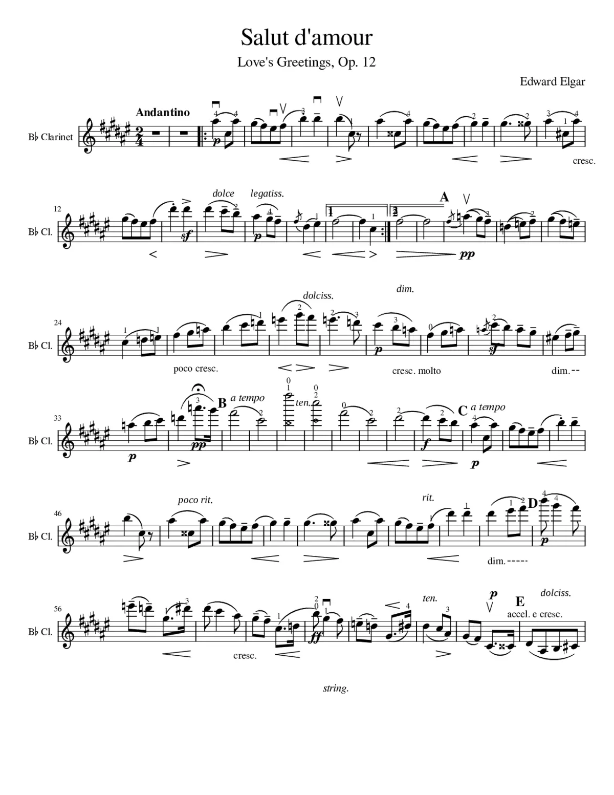 Salut d'amour Op.12 - Page 1