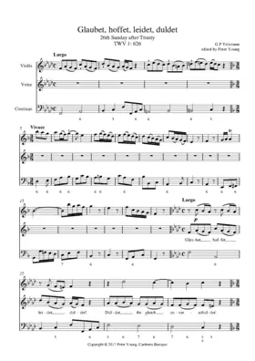 Glaubet, hoffet, leidet, duldet