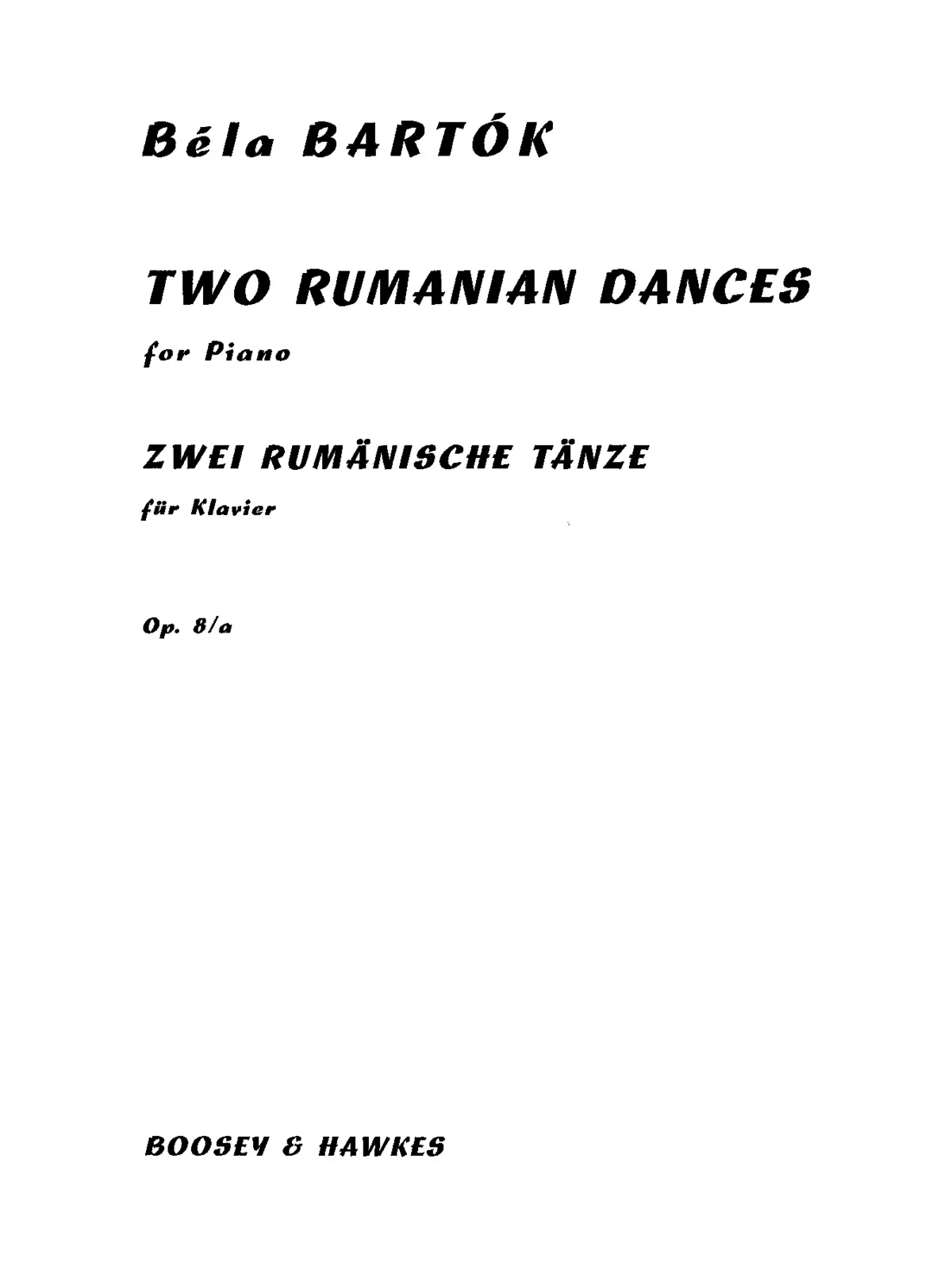 2 Romanian Dances - Page 1