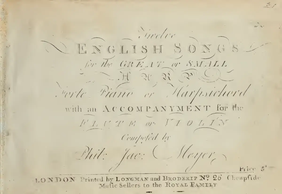12 English Songs for the Great or Small Harp - Page 1