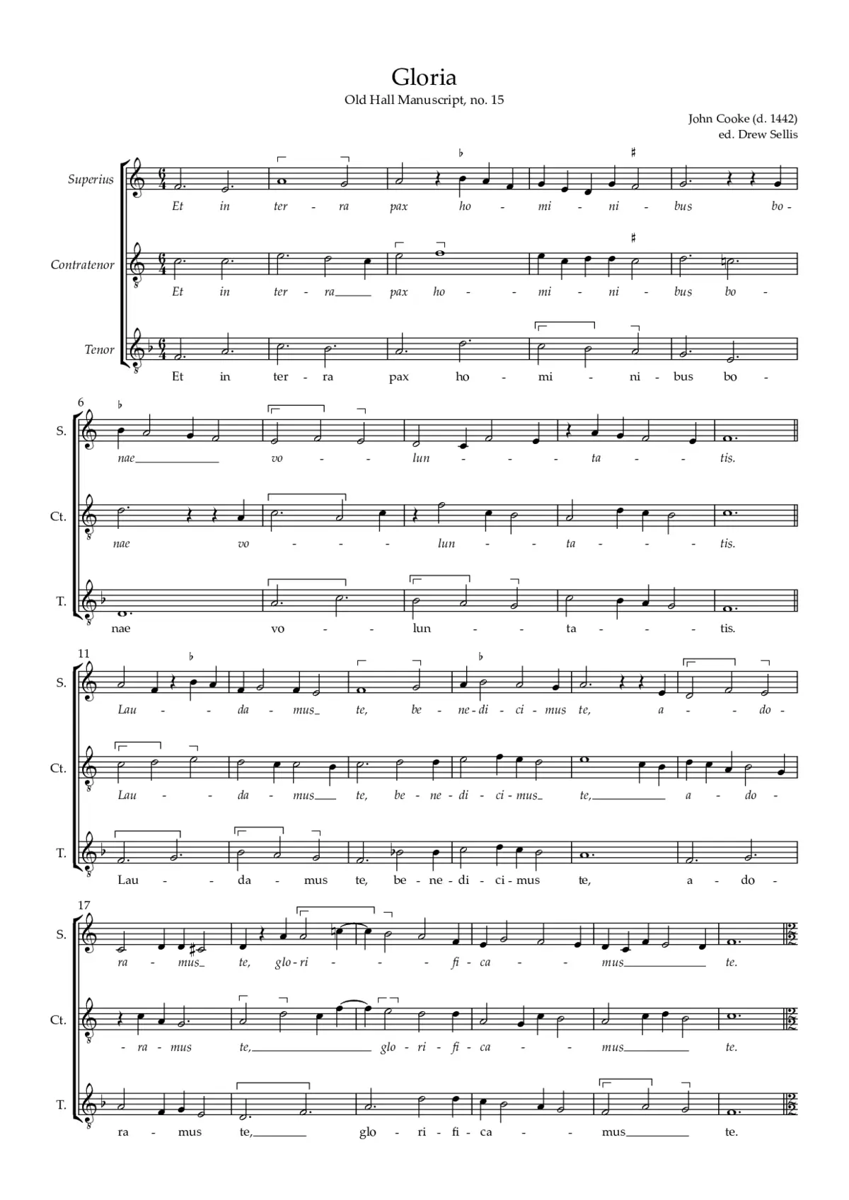 Gloria, Old Hall 14 - Page 1