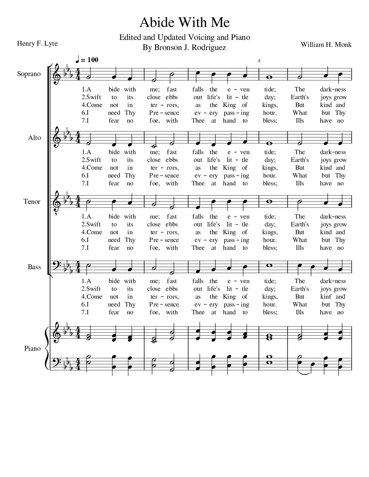 Abide With Me (Voice and Piano) - Page 1