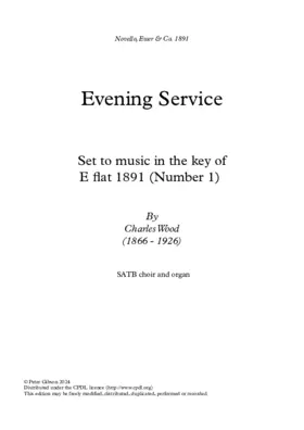 Evening Service in E Flat Major, number 1