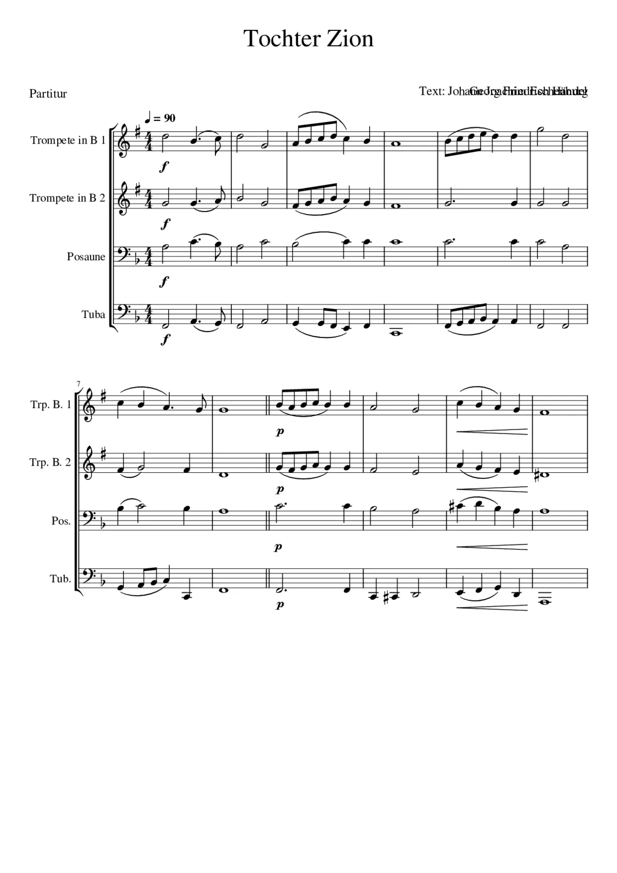 Tochter Zion freue dich - Page 1