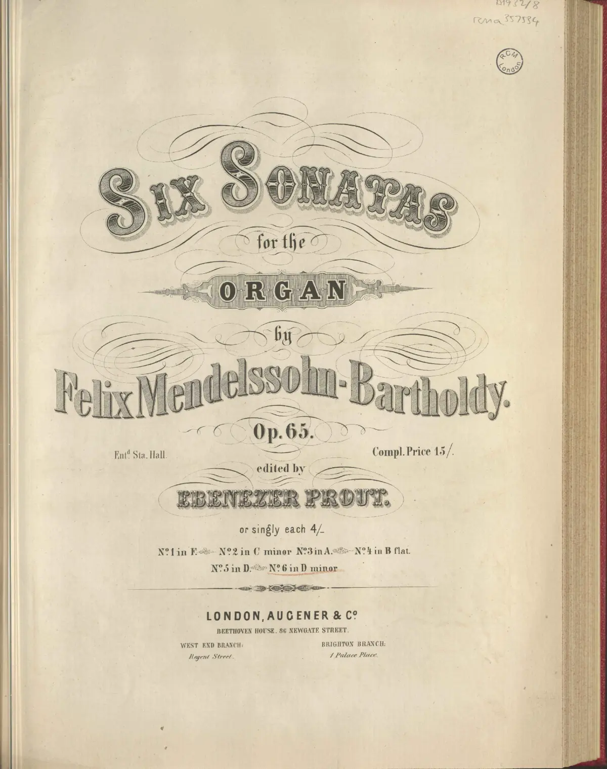 Organ Sonata No.6 - Page 1