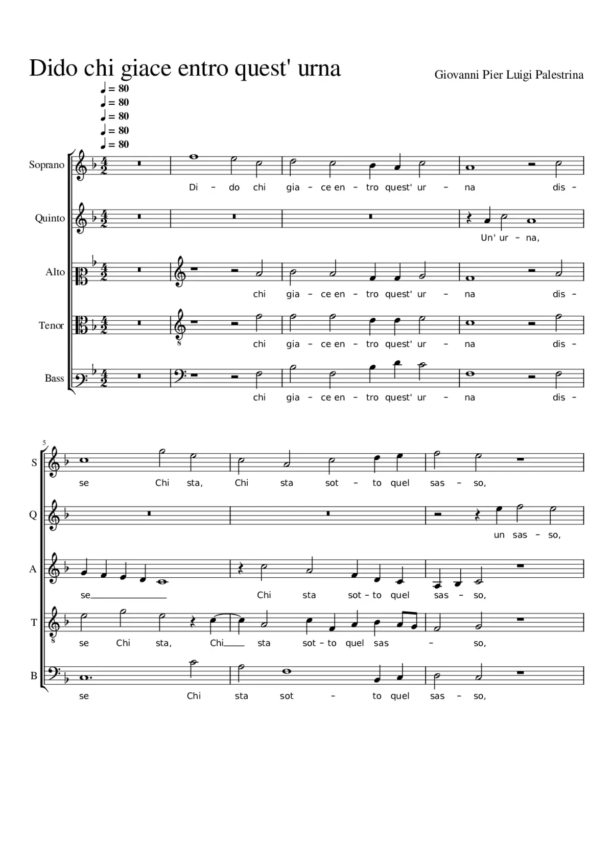 Dido chi giace entro quest' urna - Page 1