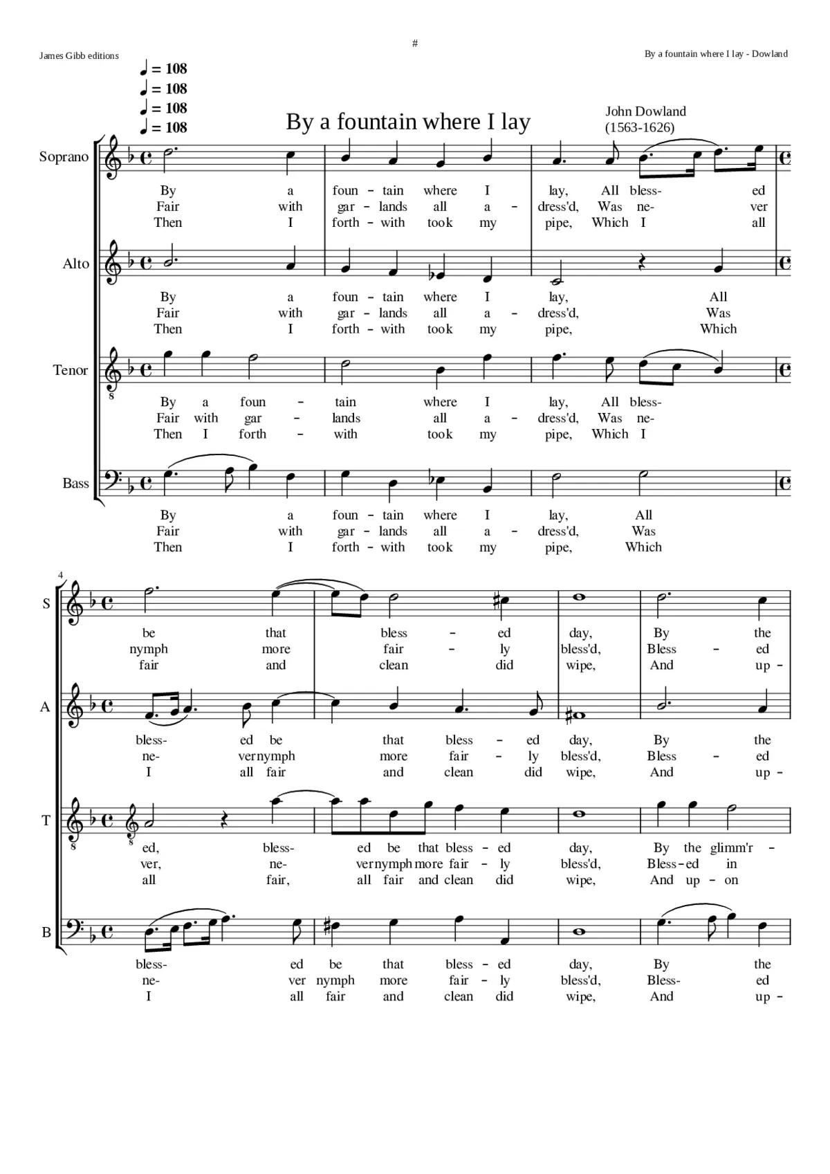 By a fountaine where I lay - Page 1