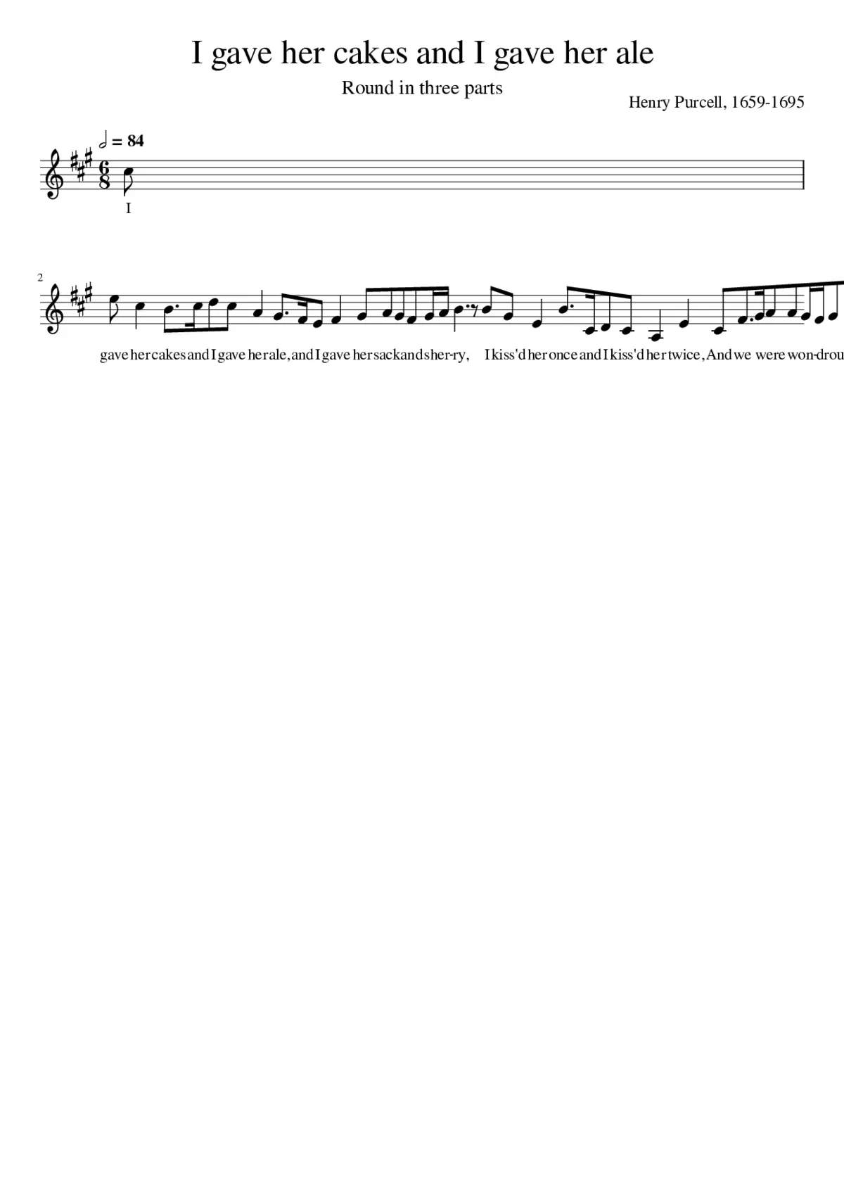 I gave her cakes and I gave her ale - Page 1