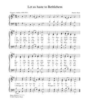 Let us haste to Bethlehem
