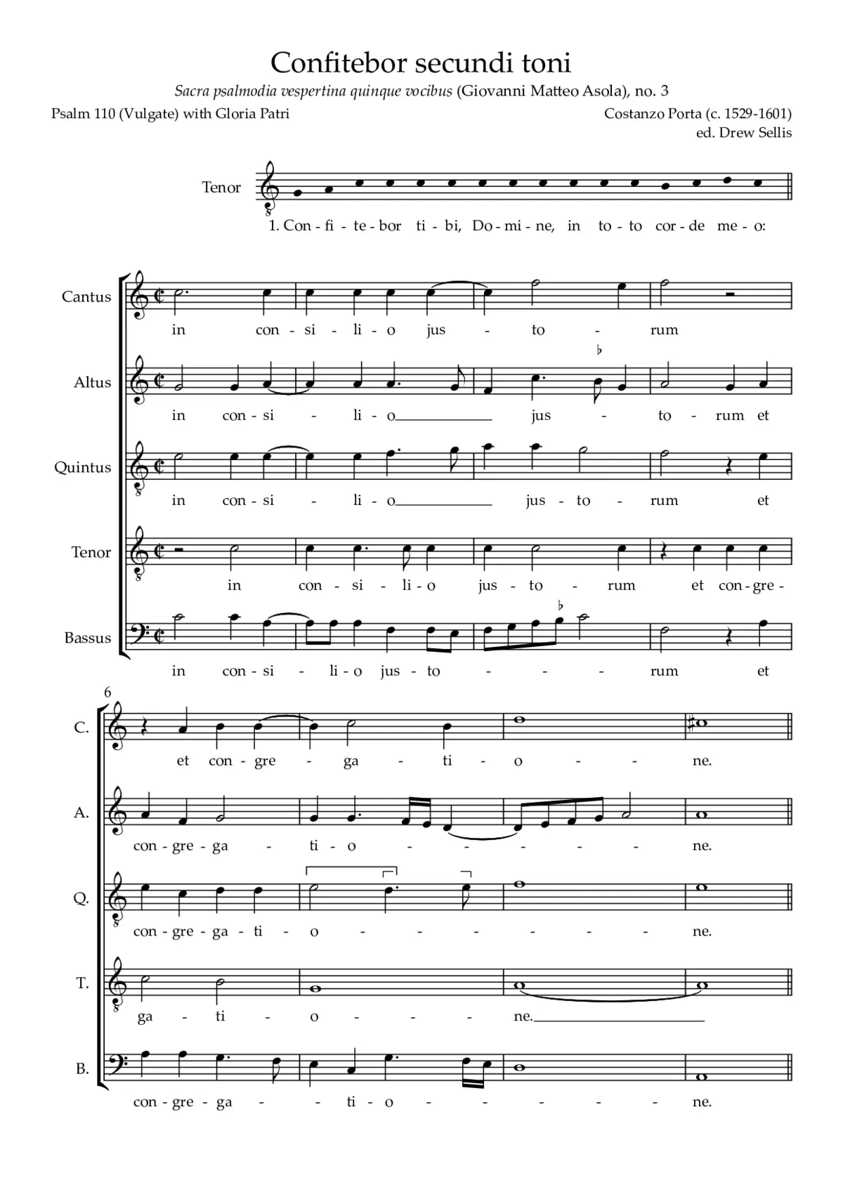 Confitebor secundi toni - Page 1