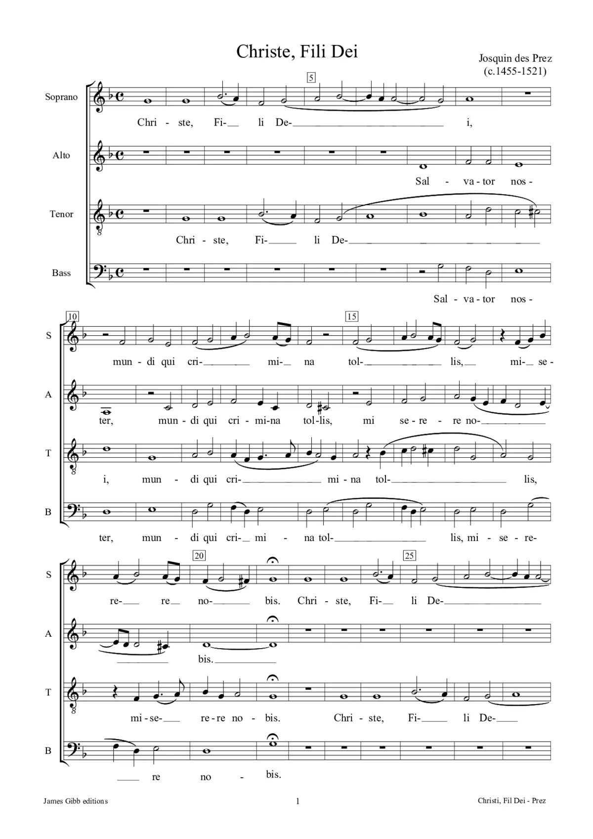 Christe, fili Dei - Page 1