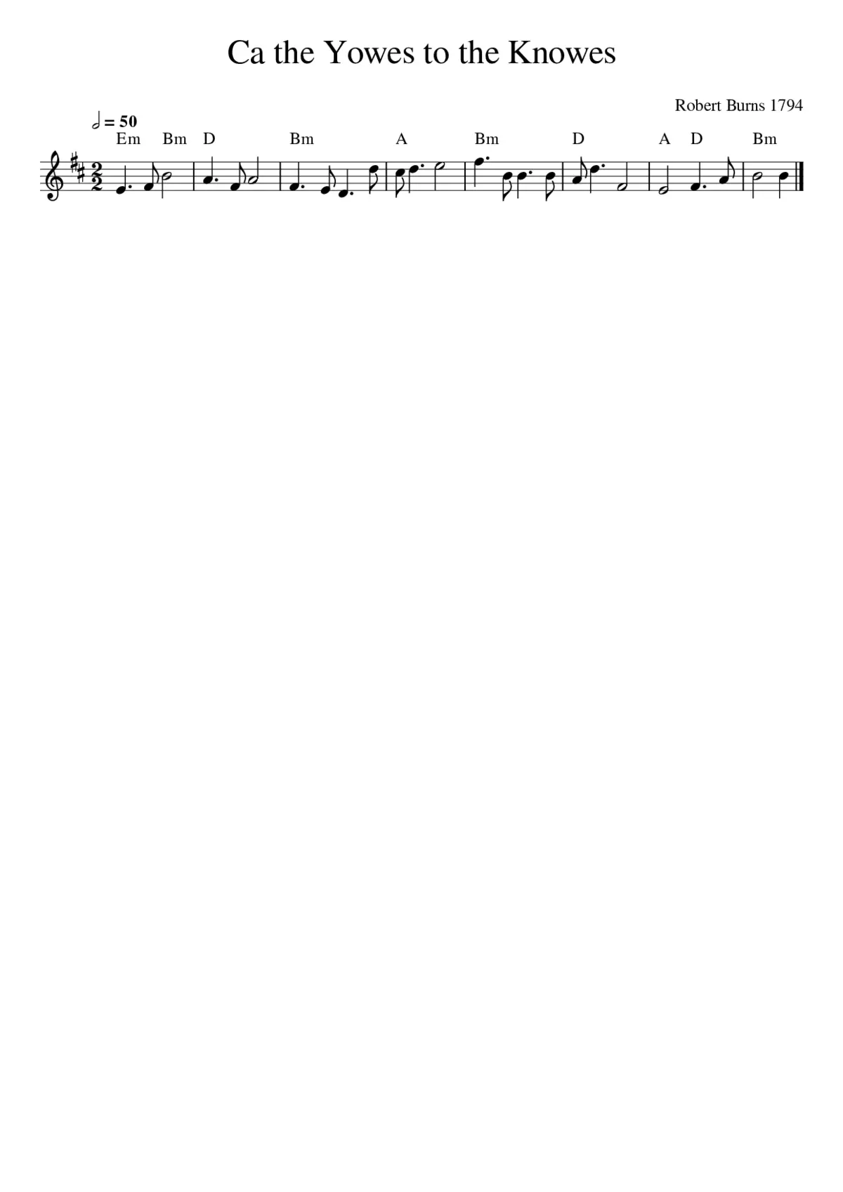 Ca the Yowes to the Knowes - Page 1