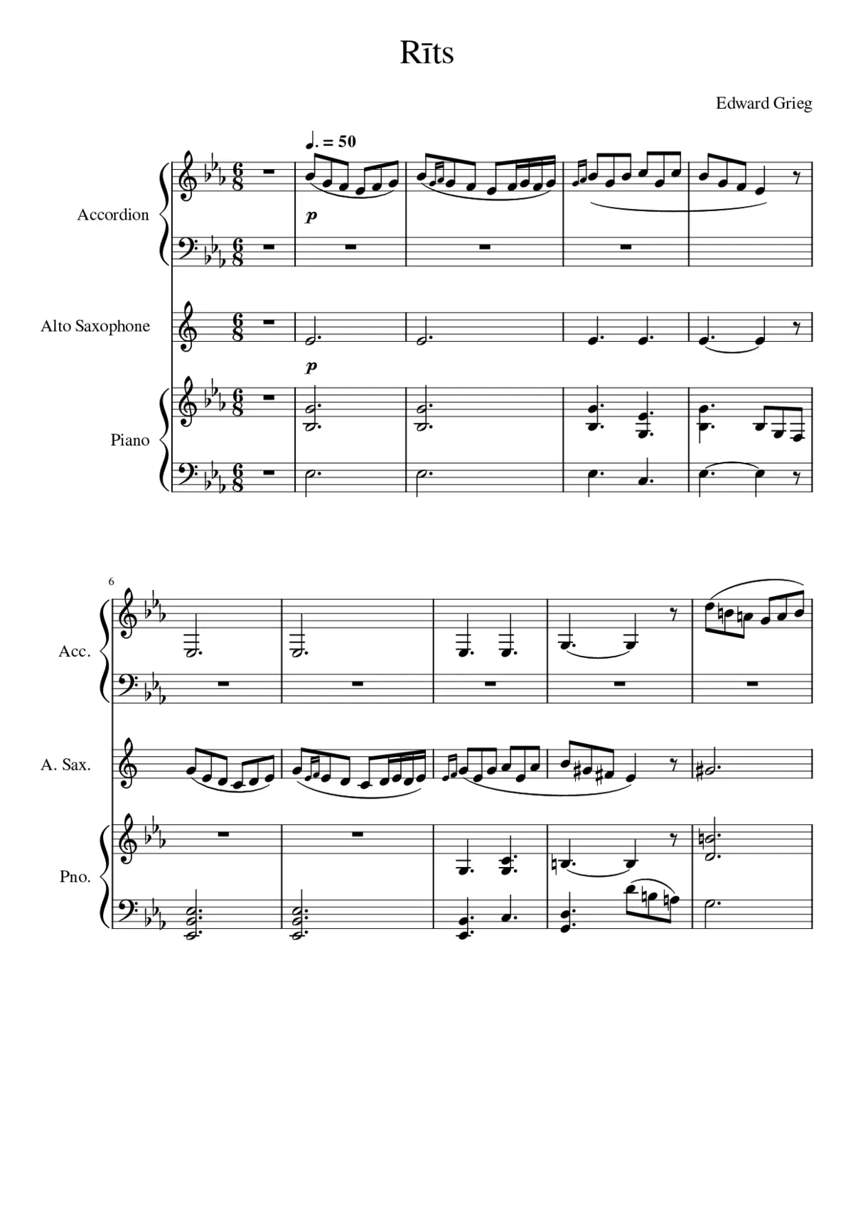 Peer Gynt Suite No.1 Op.46 - Page 1