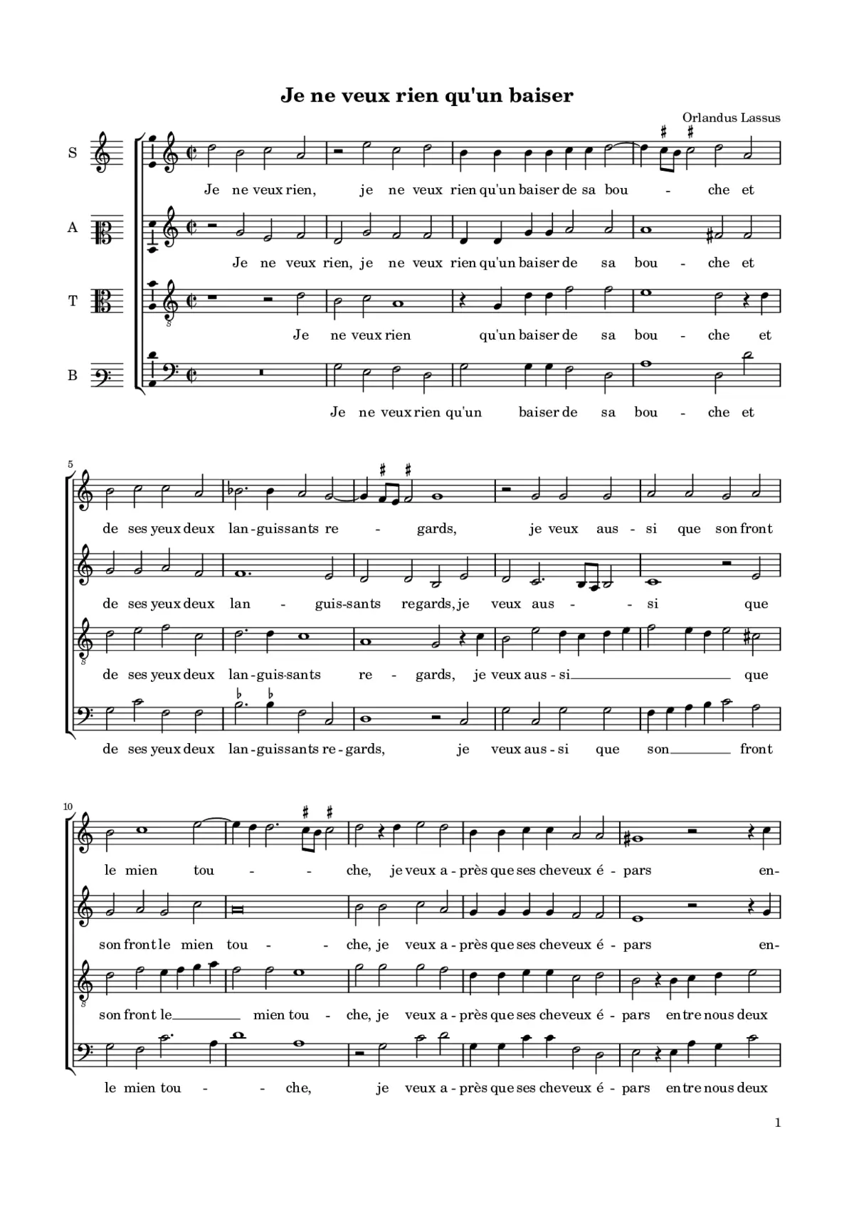 Je ne veux rien qu'un baiser - Page 1