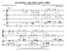 In faith, I do not love thee