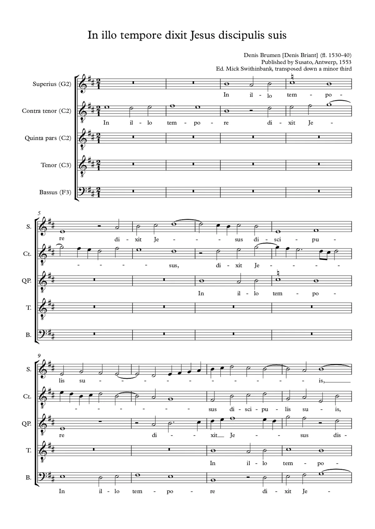 In illo tempore dixit Jesus discipulis suis - Page 1