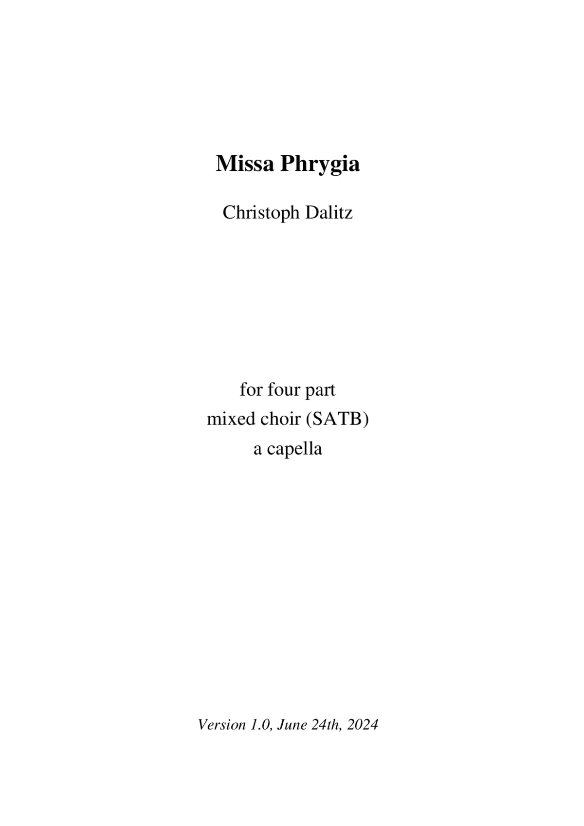 Missa Phrygia - Page 1