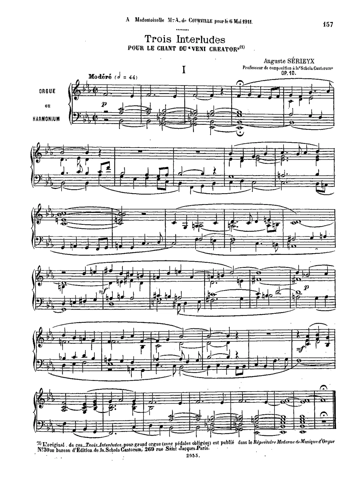 3 Interludes pour le chant du 'Veni Creator' - Page 1