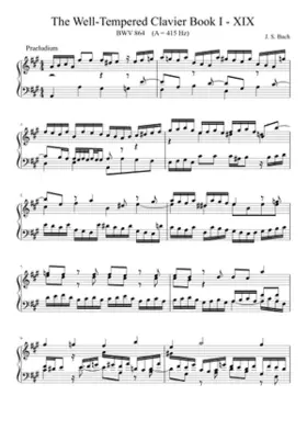 Prelude and Fugue in A major BWV 864