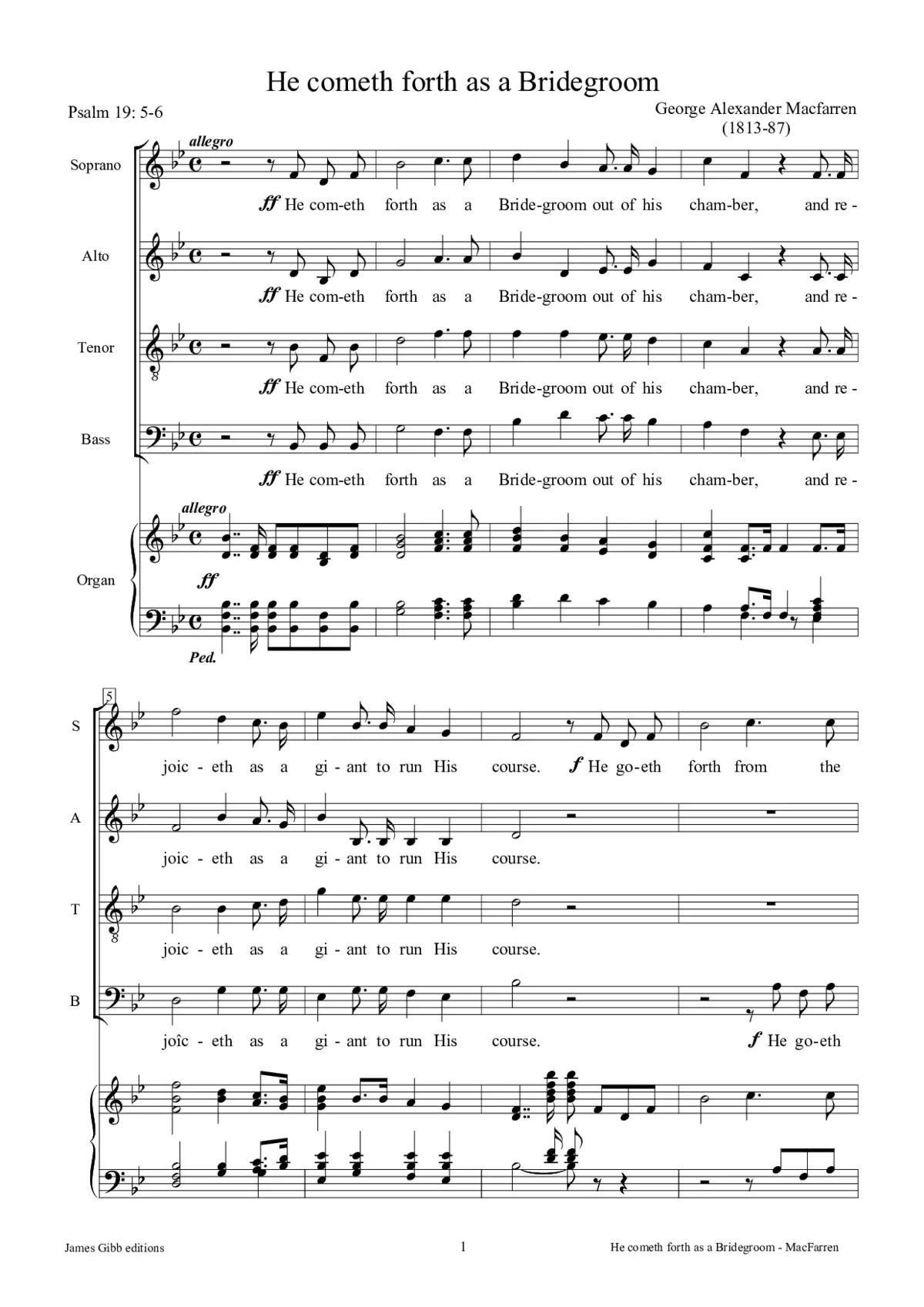 He cometh forth as a Bridegroom - Page 1