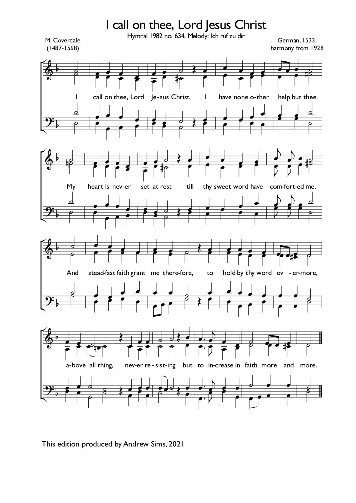 I call on thee, Lord Jesus Christ - Page 1