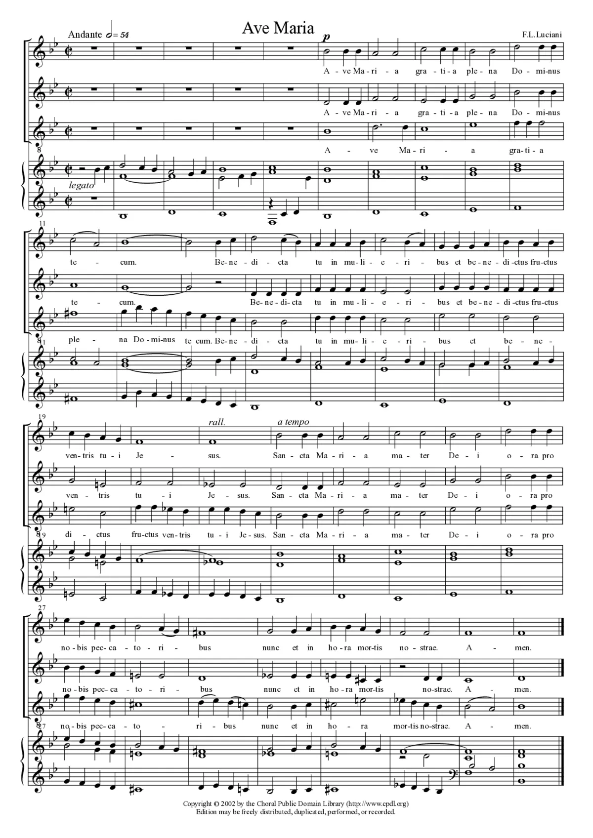 Ave Maria a 3 - Page 1