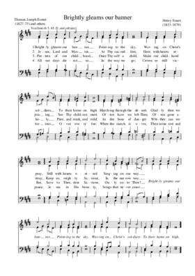 Brightly gleams our banner