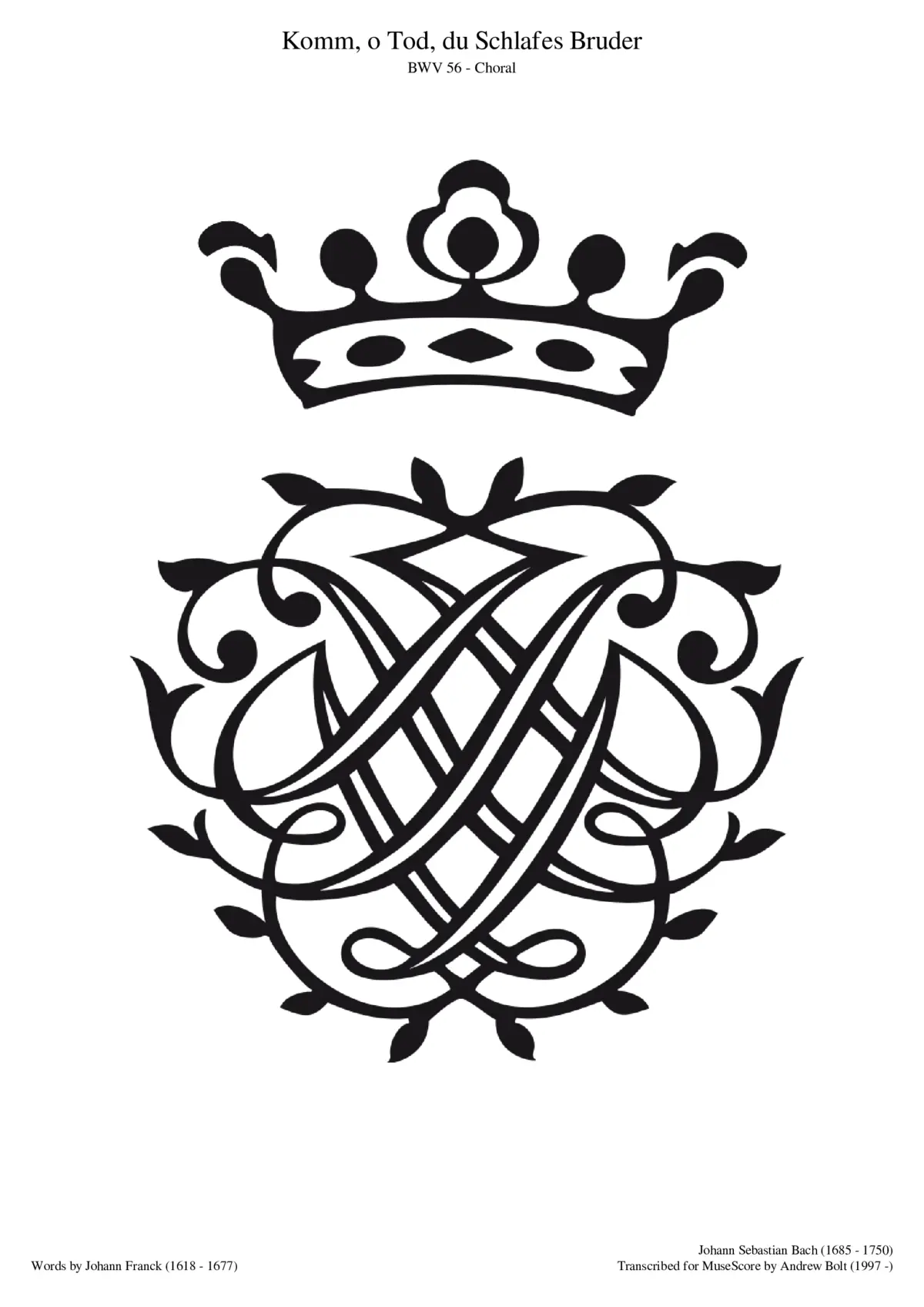 Ich will den Kreuzstab gerne tragen BWV 56 - Page 1