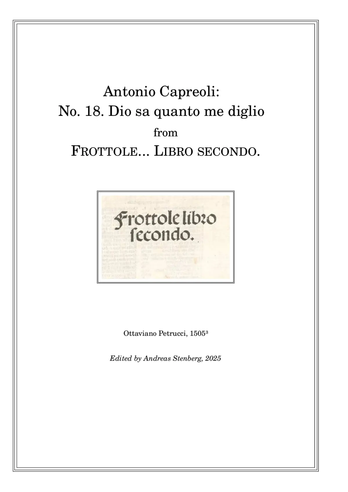 Dio sa quanto me diglio - Page 1