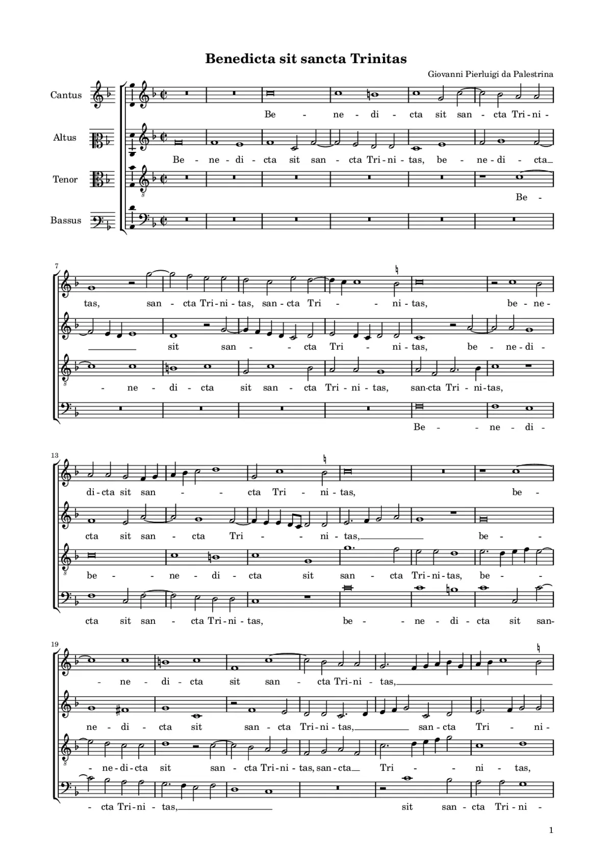 Benedicta sit - Page 1