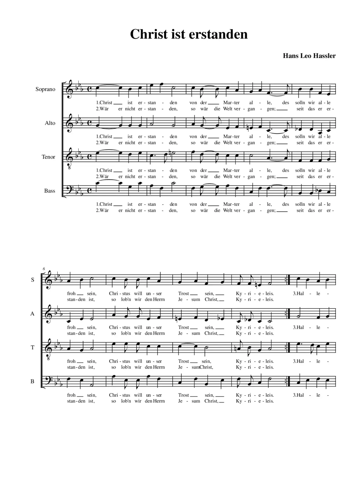 Christ ist erstanden - Page 1