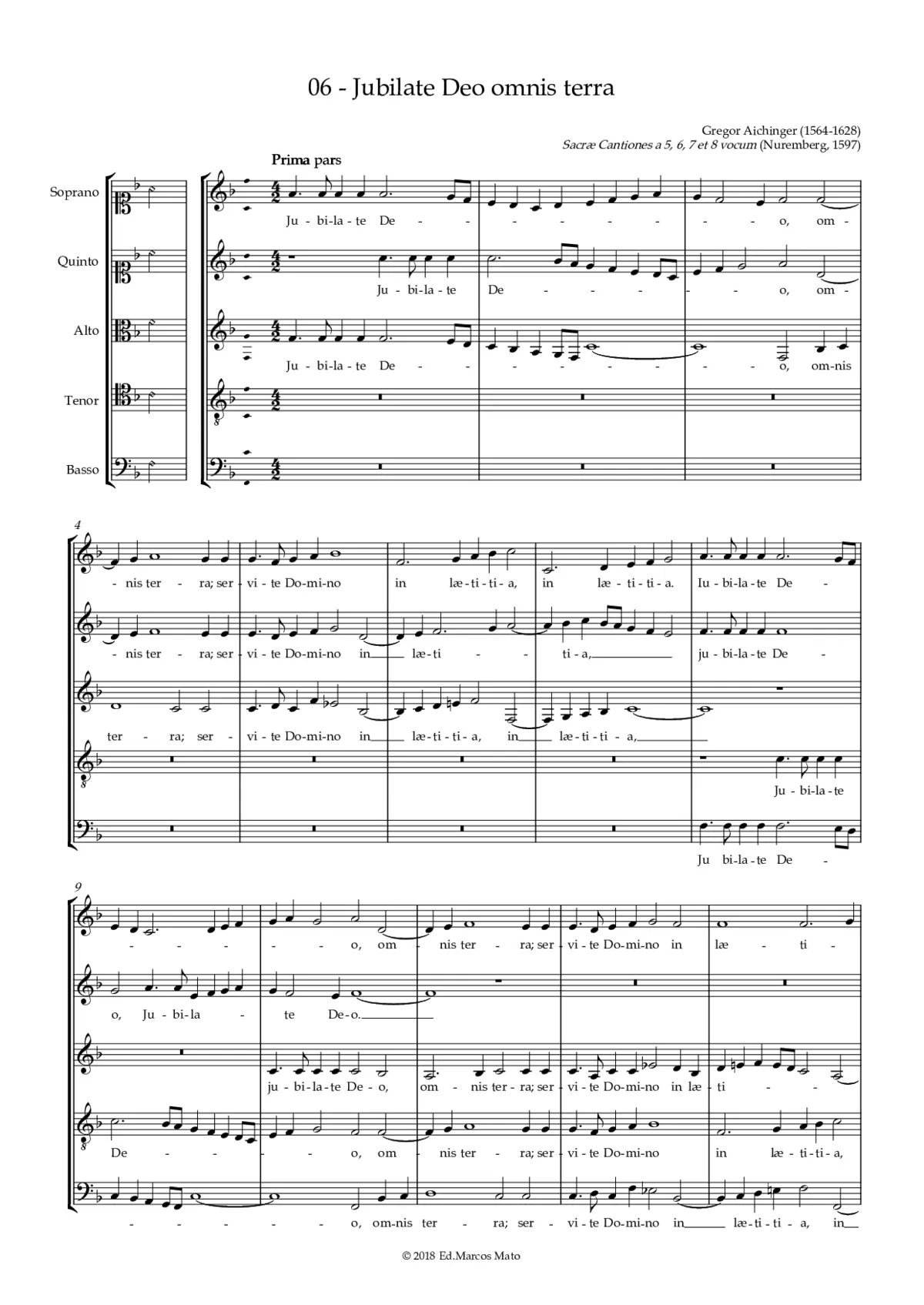 Jubilate Deo omnis terra - Page 1