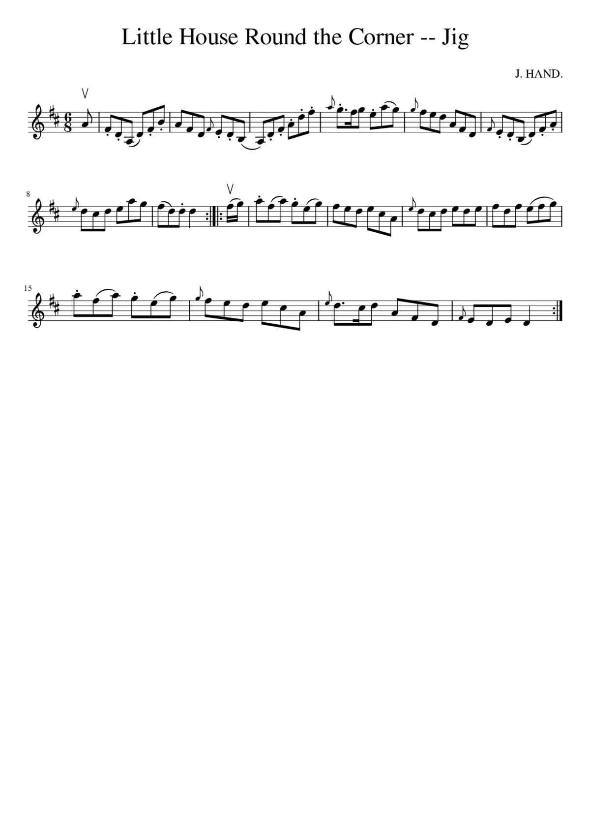 Little House Round the Corner -- Jig - Page 1