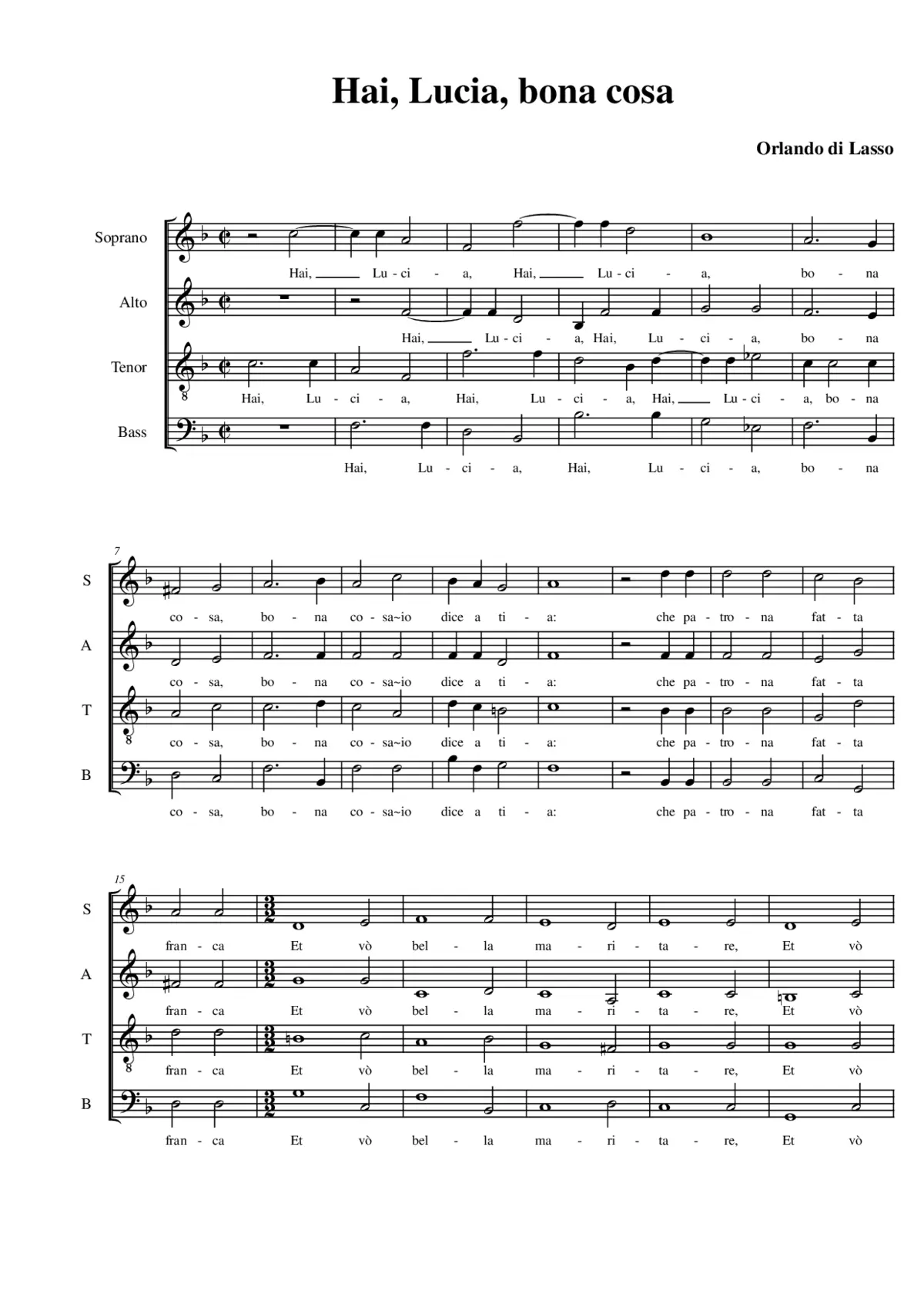 Hai, Lucia, bona cosa - Page 1