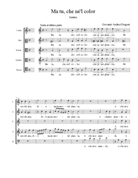 Ma tu, che nè'l color