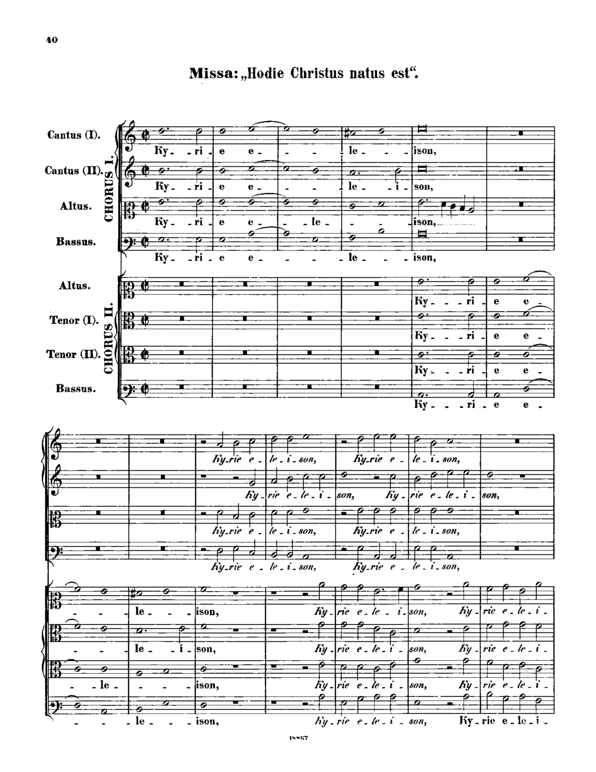 Missa Hodie Christus natus est - Page 1