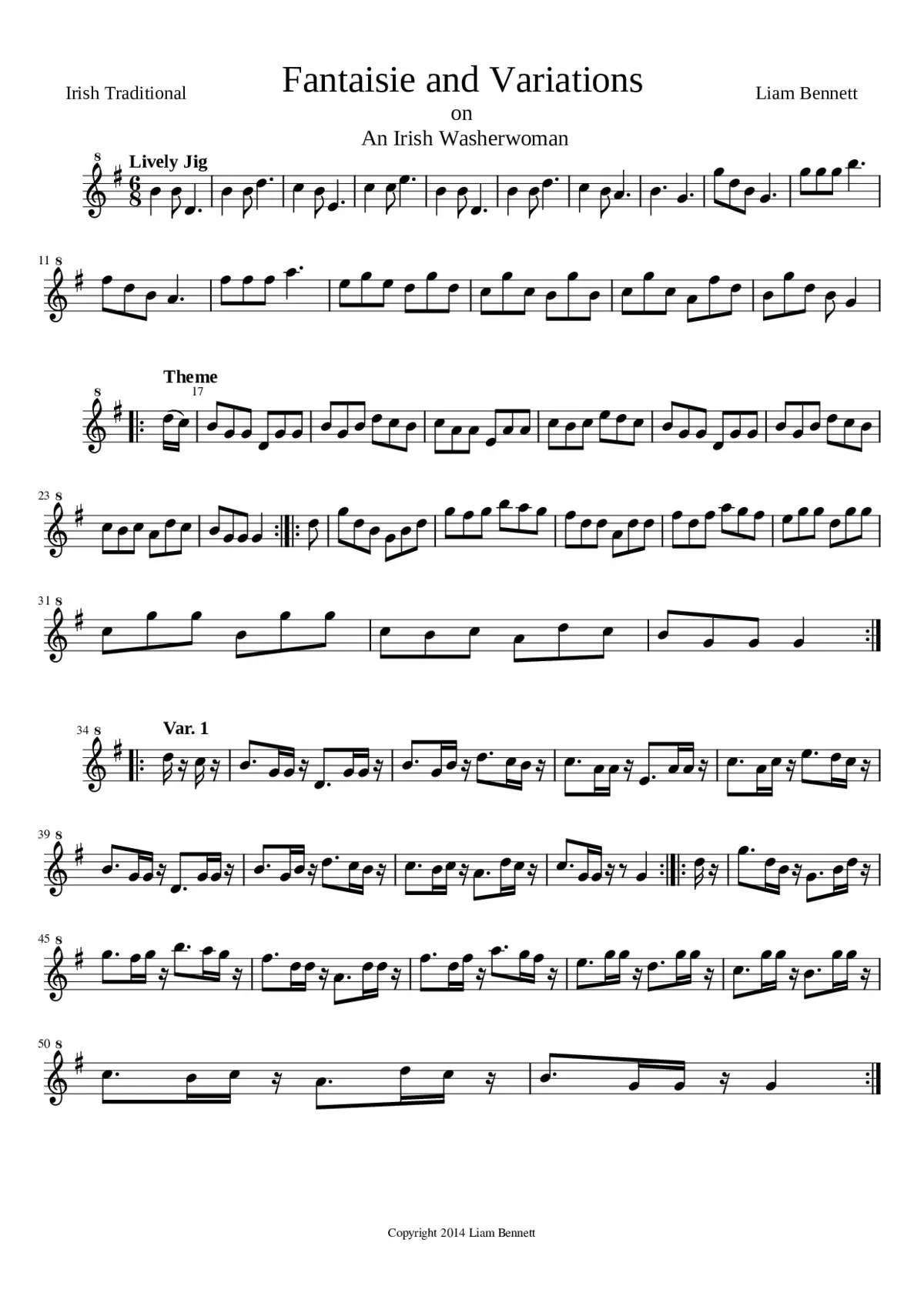 the irish washerwoman - Page 1