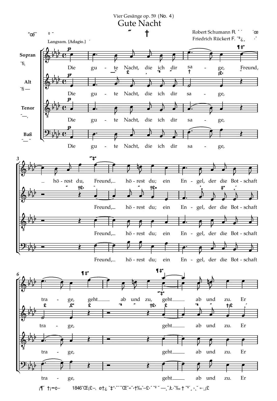 Gute Nacht, Op. 59, No. 4 - Page 1