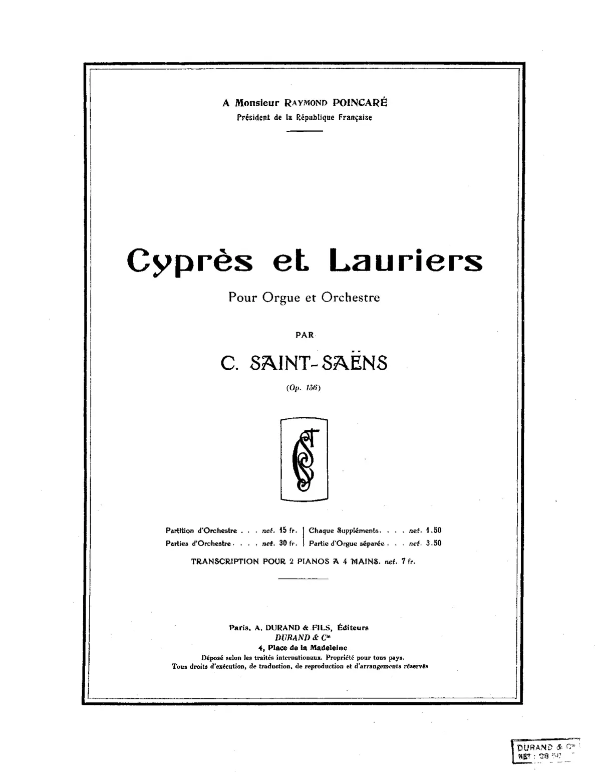Cyprès et Lauriers - Page 1