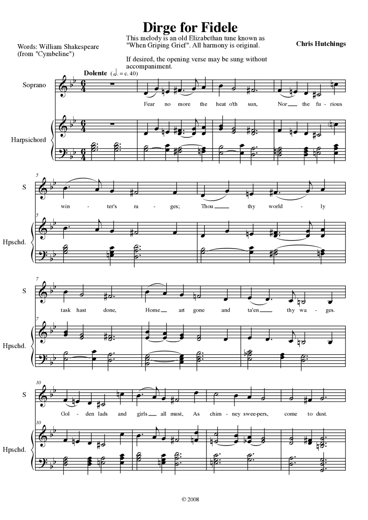 Dirge for Fidele - Page 1