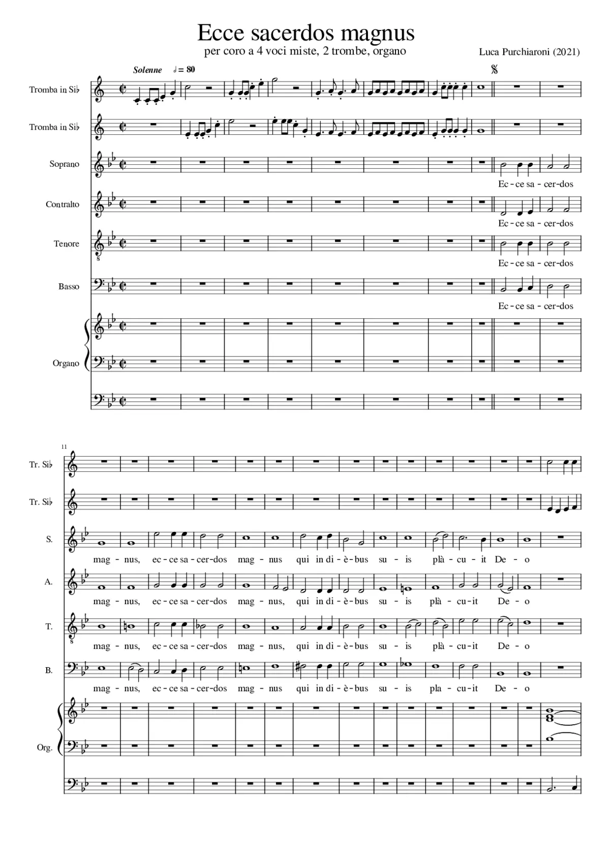 Ecce sacerdos magnus - Page 1