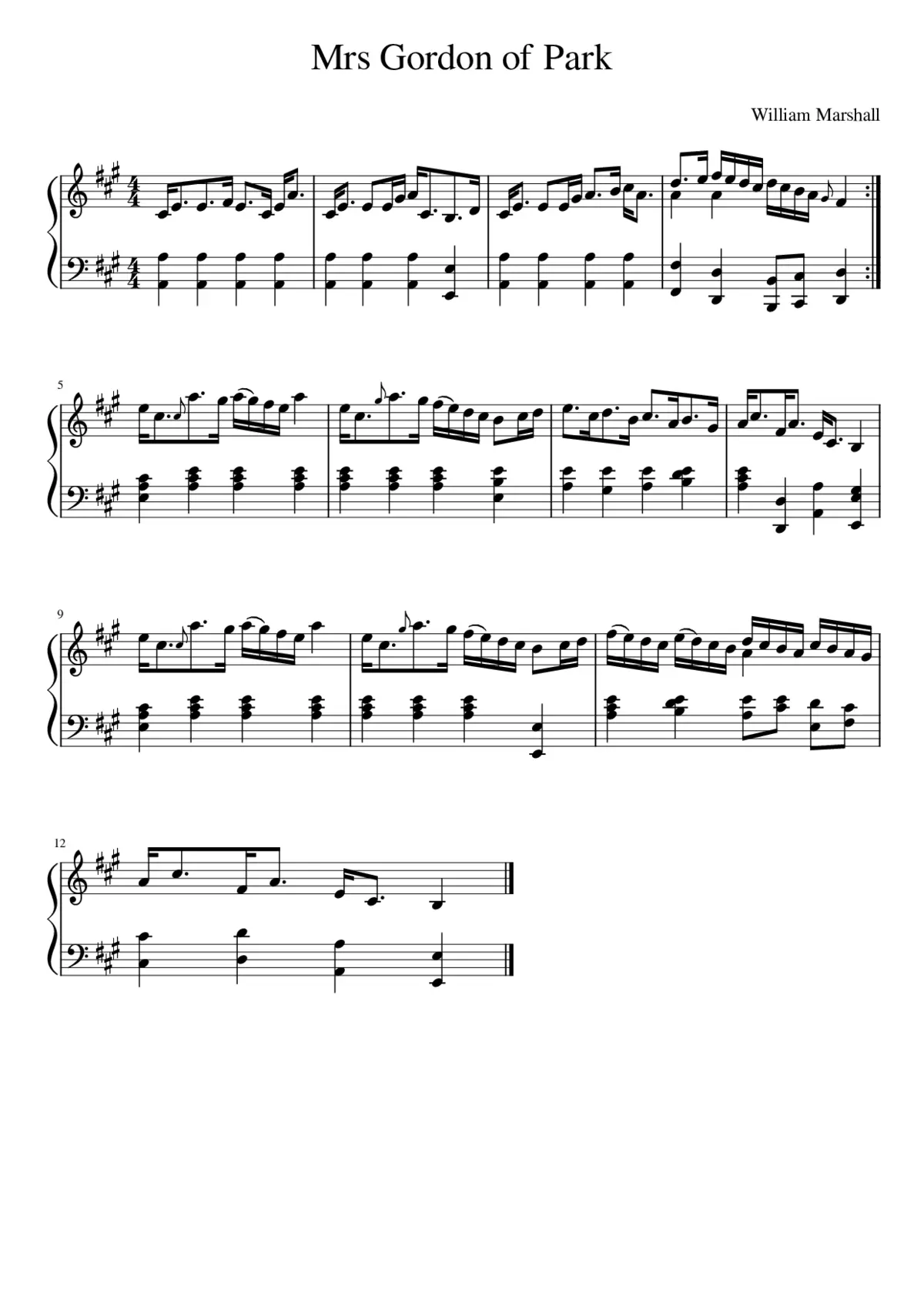 Mrs Gordon of Park - Page 1