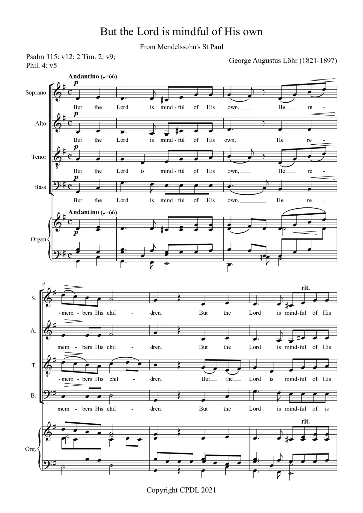 But the Lord is mindful of His own - Page 1